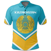 Kazakhstan Coat Of Arms Polo Lucian Style RLT8 - Wonder Print Shop