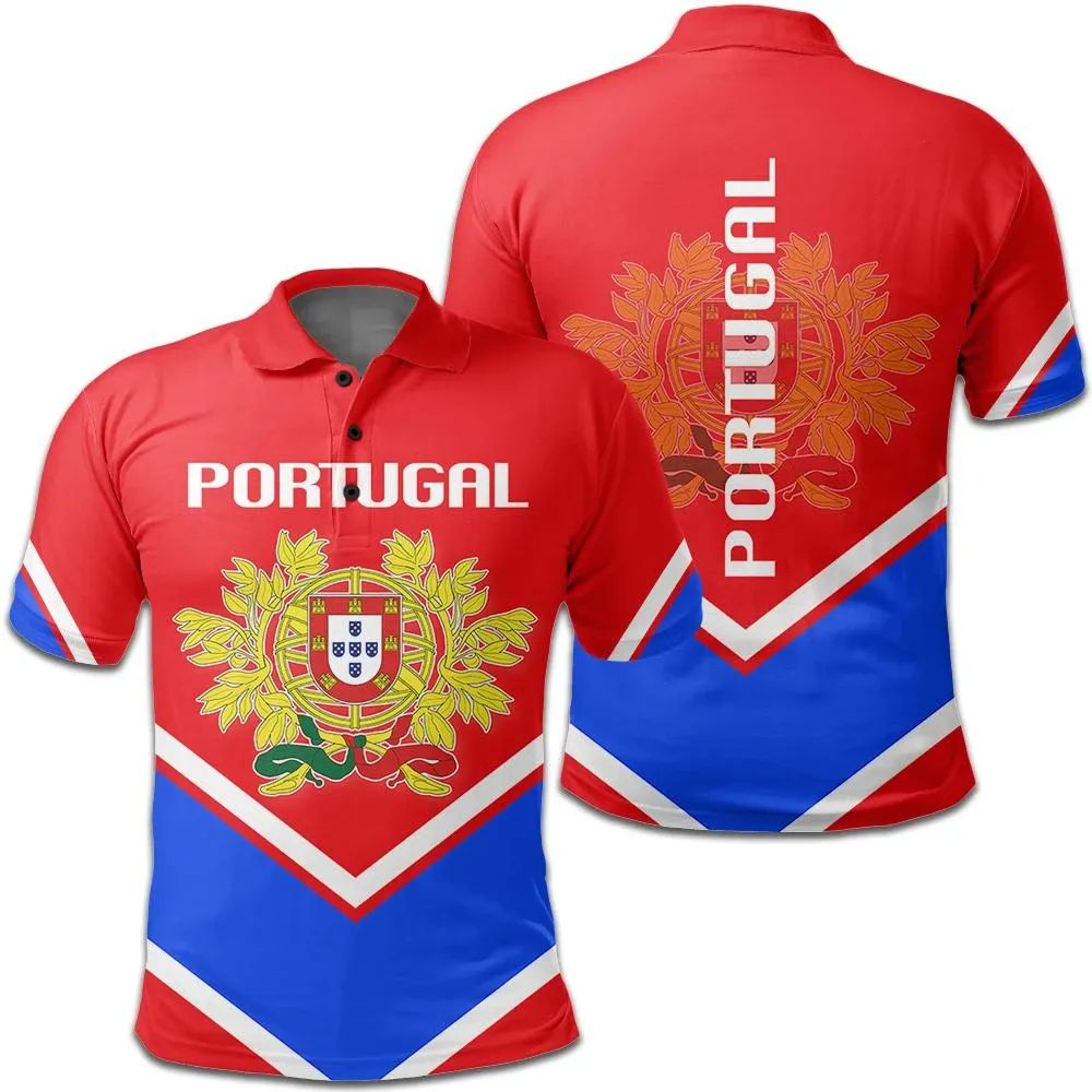 Portugal Coat Of Arms Polo Lucian Style RLT7 - Wonder Print Shop