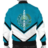 Uzbekistan Coat Of Arms Men Bomber Jacket Lucian Style RLT12 - Wonder Print Shop