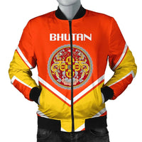 Bhutan Coat Of Arms Men Bomber Jacket Lucian Style RLT6 - Wonder Print Shop