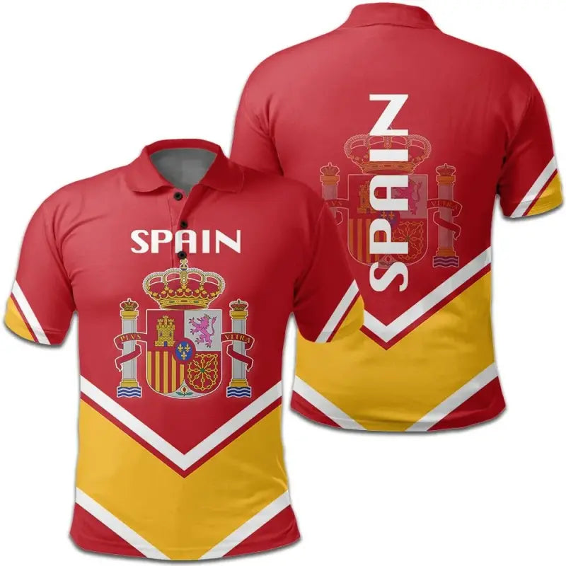 Spain Coat Of Arms Polo Lucian Style RLT12 - Wonder Print Shop