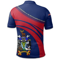 South Georgia and the South Sandwich Islands Polo Shirt Coat Of Arms Cricket Style RLT12 - Wonder Print Shop