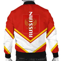 Russian Coat Of Arms Men Bomber Jacket Lucian Style RLT12 - Wonder Print Shop