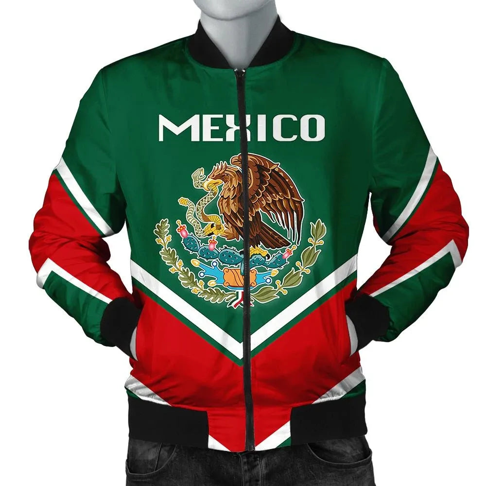 Mexico Coat Of Arms Men Bomber Jacket Lucian Style RLT13 - Wonder Print Shop