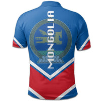 Mongolia Coat Of Arms Polo Lucian Style RLT13 - Wonder Print Shop