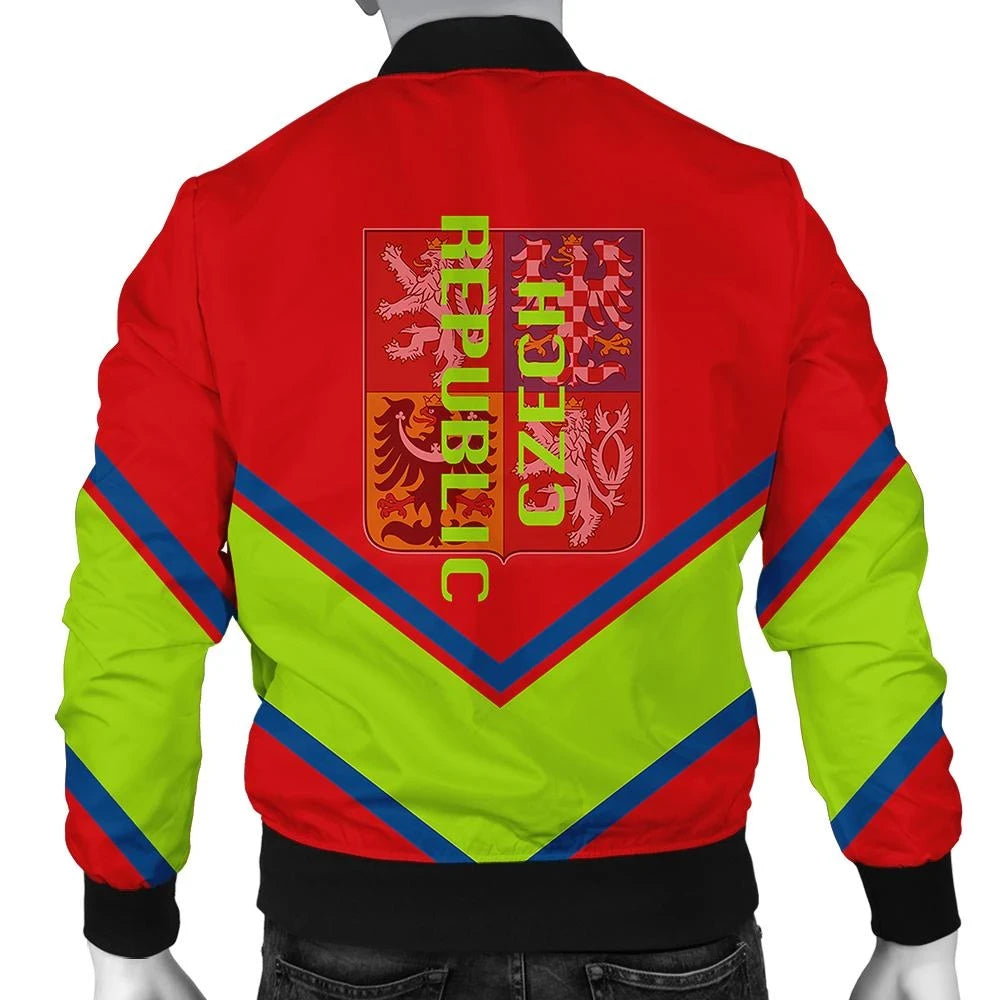 Czech Republic Coat Ofrms Men Bomber Jacket Lucian Style RLT13 - Wonder Print Shop