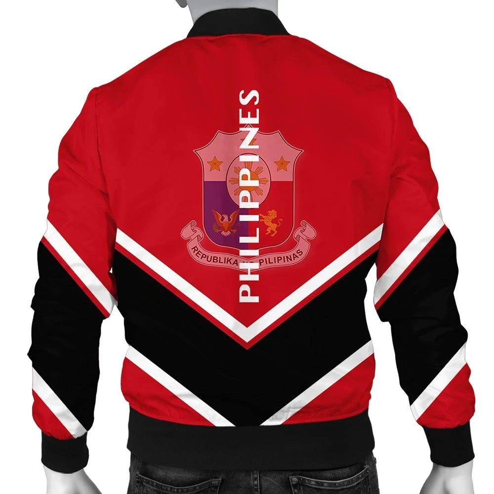 Philippines Coat Of Arms Men Bomber Jacket Lucian Style RLT6 - Wonder Print Shop
