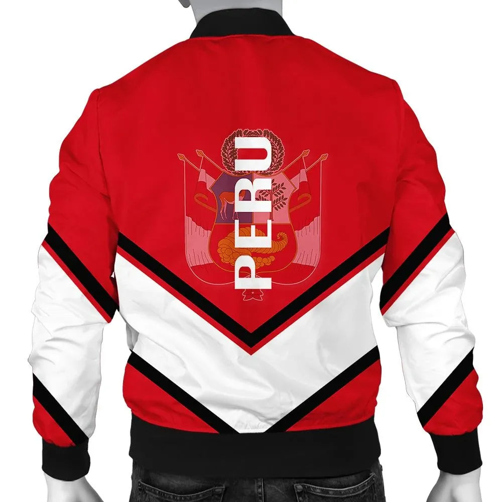 Peru Coat Of Arms Men Bomber Jacket Lucian Style RLT7 - Wonder Print Shop