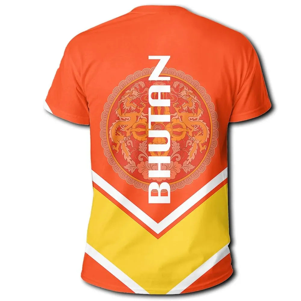 Bhutan Coat Of Arms T Shirt Lucian Style RLT6 - Wonder Print Shop