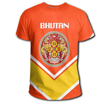 Bhutan Coat Of Arms T Shirt Lucian Style RLT6 - Wonder Print Shop