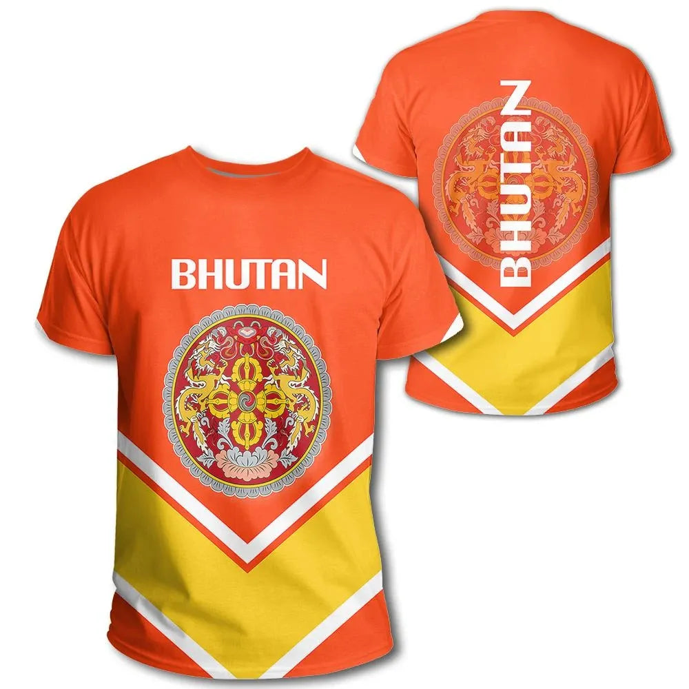 Bhutan Coat Of Arms T Shirt Lucian Style RLT6 - Wonder Print Shop