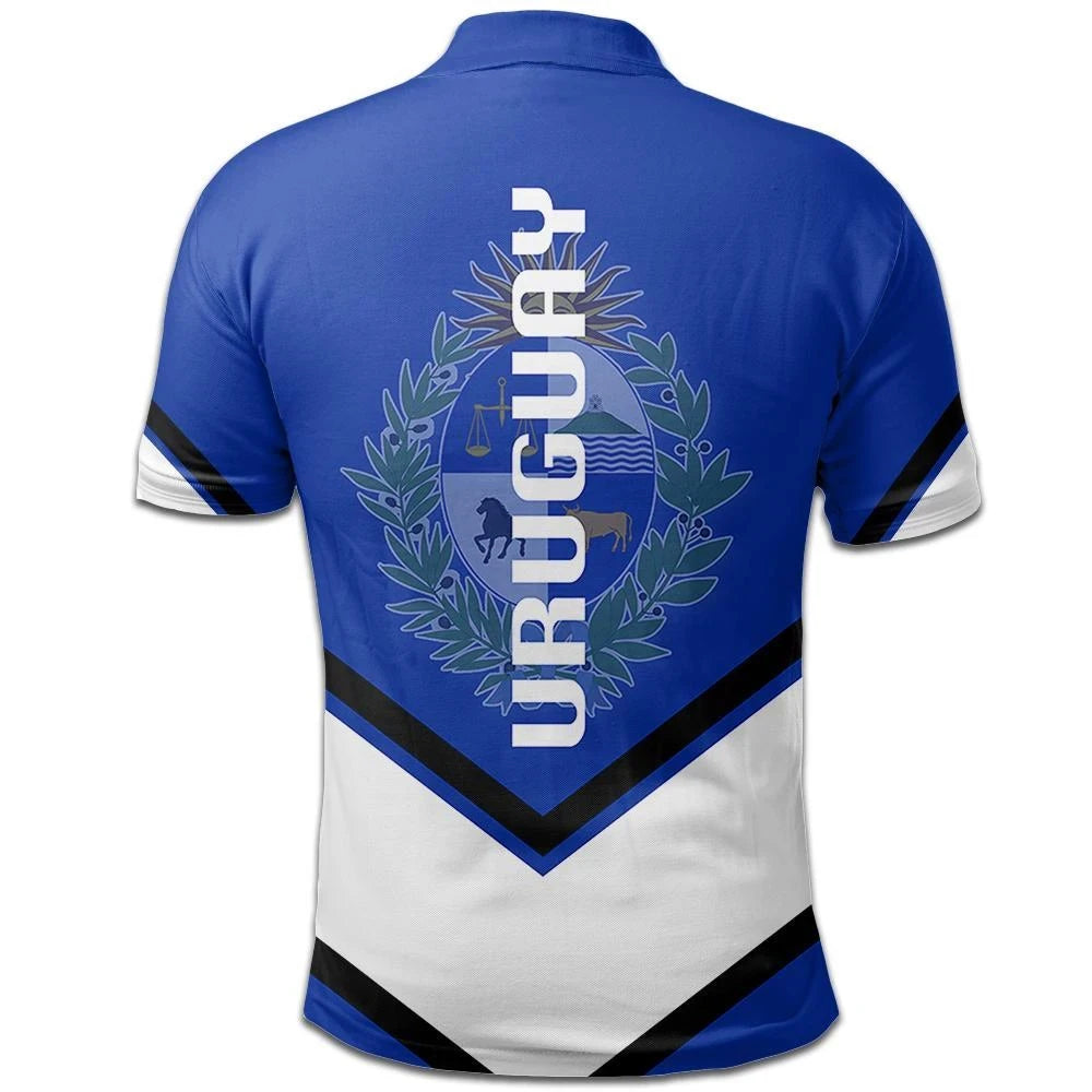 Uruguay Coat Of Arms Polo Lucian Style RLT6 - Wonder Print Shop