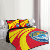 Kyrgyzstan Coat Of Arms Quilt Bed Set Cricket RLT8 - Wonder Print Shop