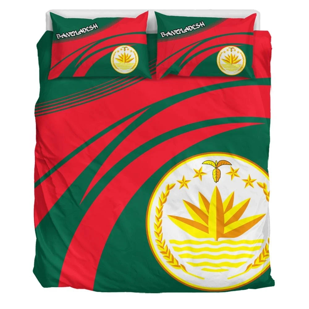 Bangladesh Coat Of Arms Bedding Set Cricket RLT6 - Wonder Print Shop