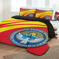 Kyrgyzstan Coat Of Arms Quilt Bed Set Cricket RLT8 - Wonder Print Shop