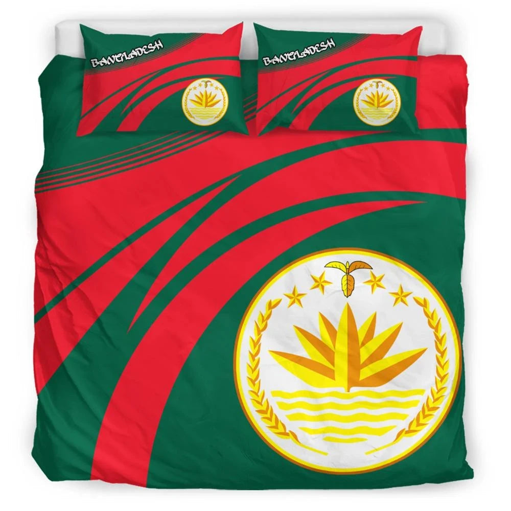 Bangladesh Coat Of Arms Bedding Set Cricket RLT6 - Wonder Print Shop