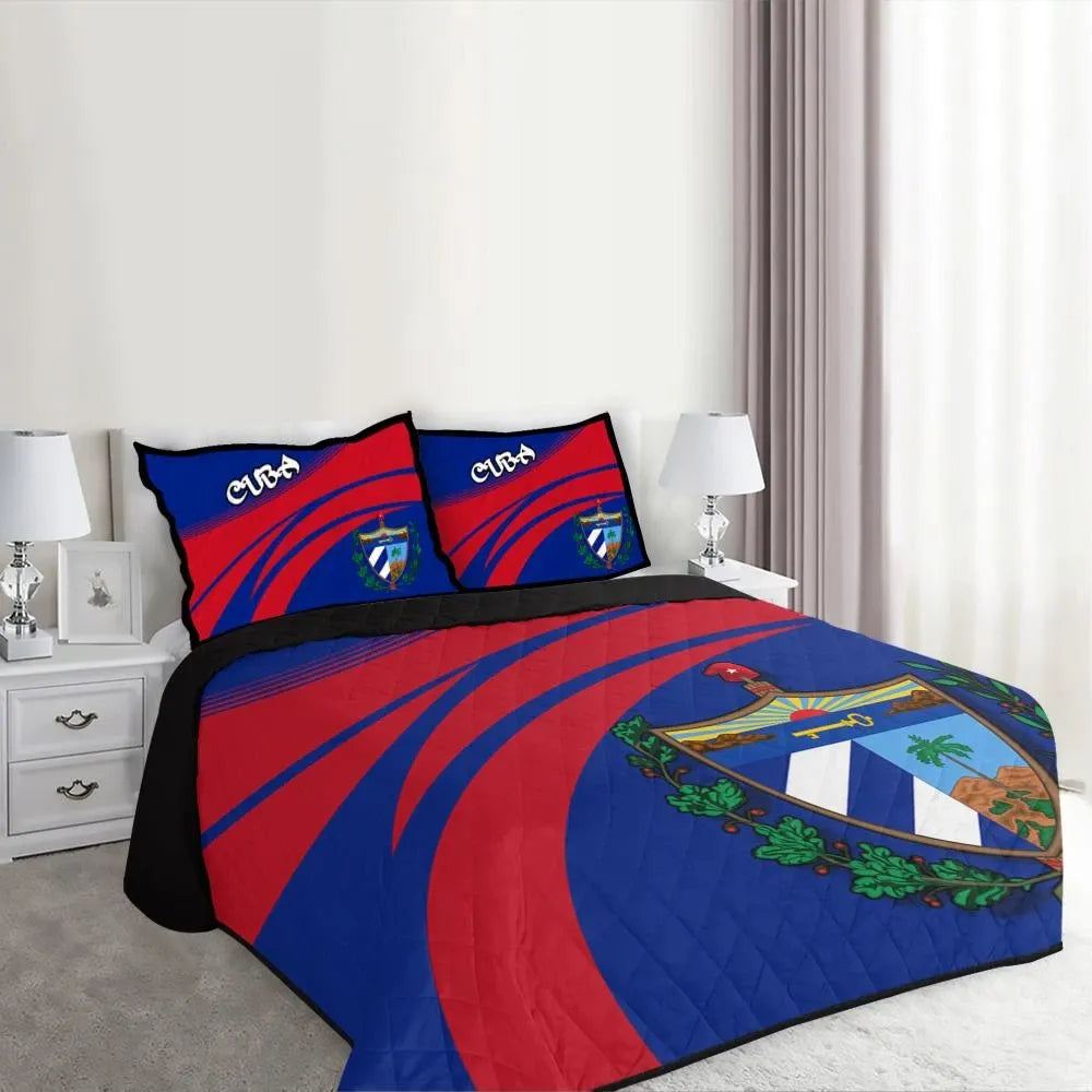 Cuba Coat Of Arms Quilt Bed Set Cricket RLT13 - Wonder Print Shop