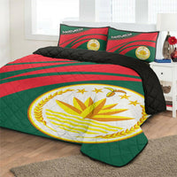 Bangladesh Coat Of Arms Quilt Bed Set Cricket RLT6 - Wonder Print Shop