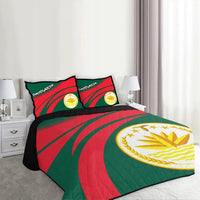 Bangladesh Coat Of Arms Quilt Bed Set Cricket RLT6 - Wonder Print Shop