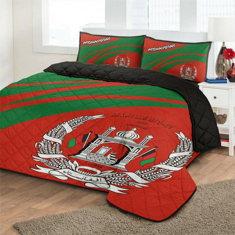 afghanistan-coat-of-arms-quilt-bed-set-cricket