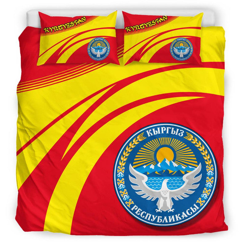 Kyrgyzstan Coat Of Arms Bedding Set Cricket RLT8 - Wonder Print Shop