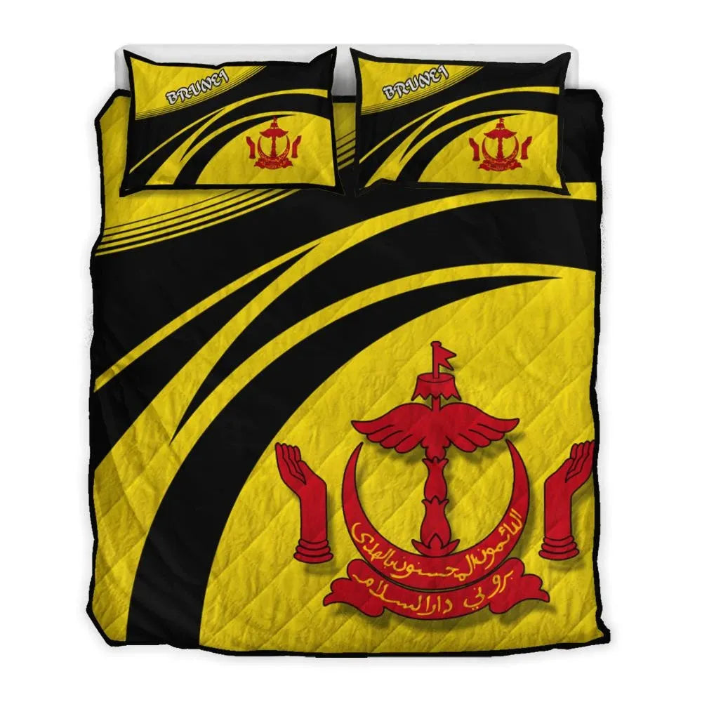 Brunei Coat Of Arms Quilt Bed Set Cricket RLT7 - Wonder Print Shop