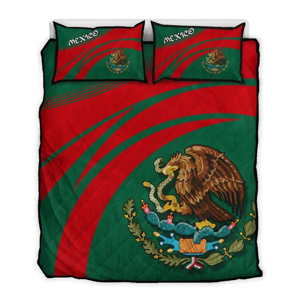 Mexico Coat Of Arms Quilt Bed Set Cricket RLT13 - Wonder Print Shop