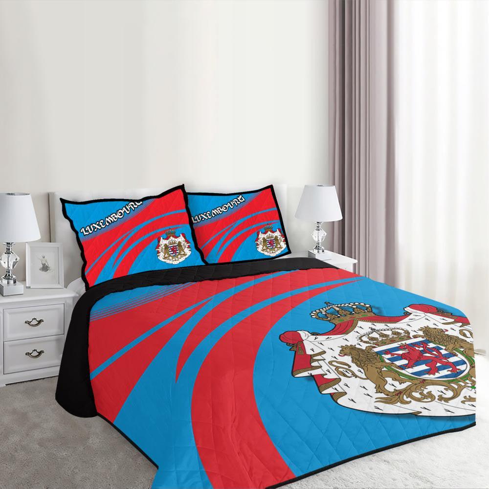 Luxembourg Coat Of Arms Quilt Bed Set Cricket RLT6 - Wonder Print Shop