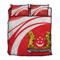 Singapore Coat Of Arms Quilt Bed Set Cricket RLT13 - Wonder Print Shop