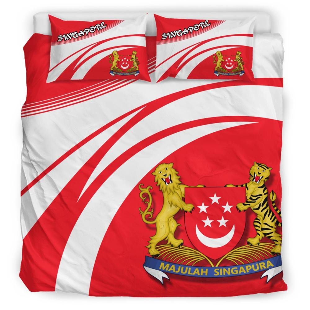 Singapore Coat Of Arms Bedding Set Cricket RLT13 - Wonder Print Shop
