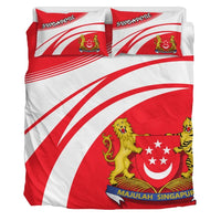Singapore Coat Of Arms Bedding Set Cricket RLT13 - Wonder Print Shop