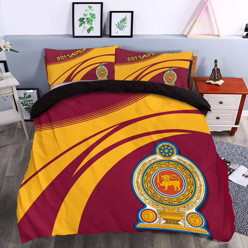 Sri Lanka Coat Of Arms Bedding Set Cricket RLT7 - Wonder Print Shop