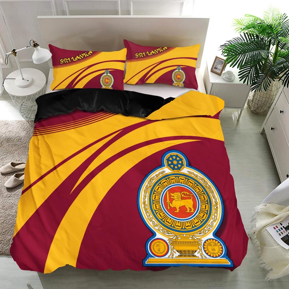 Sri Lanka Coat Of Arms Bedding Set Cricket RLT7 - Wonder Print Shop