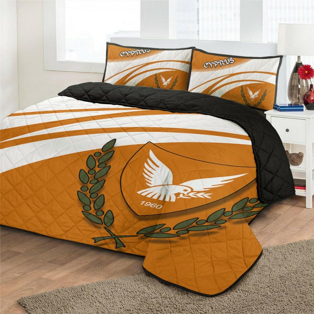 Cyprus Coat Of Arms Quilt Bed Set Cricket RLT13 - Wonder Print Shop