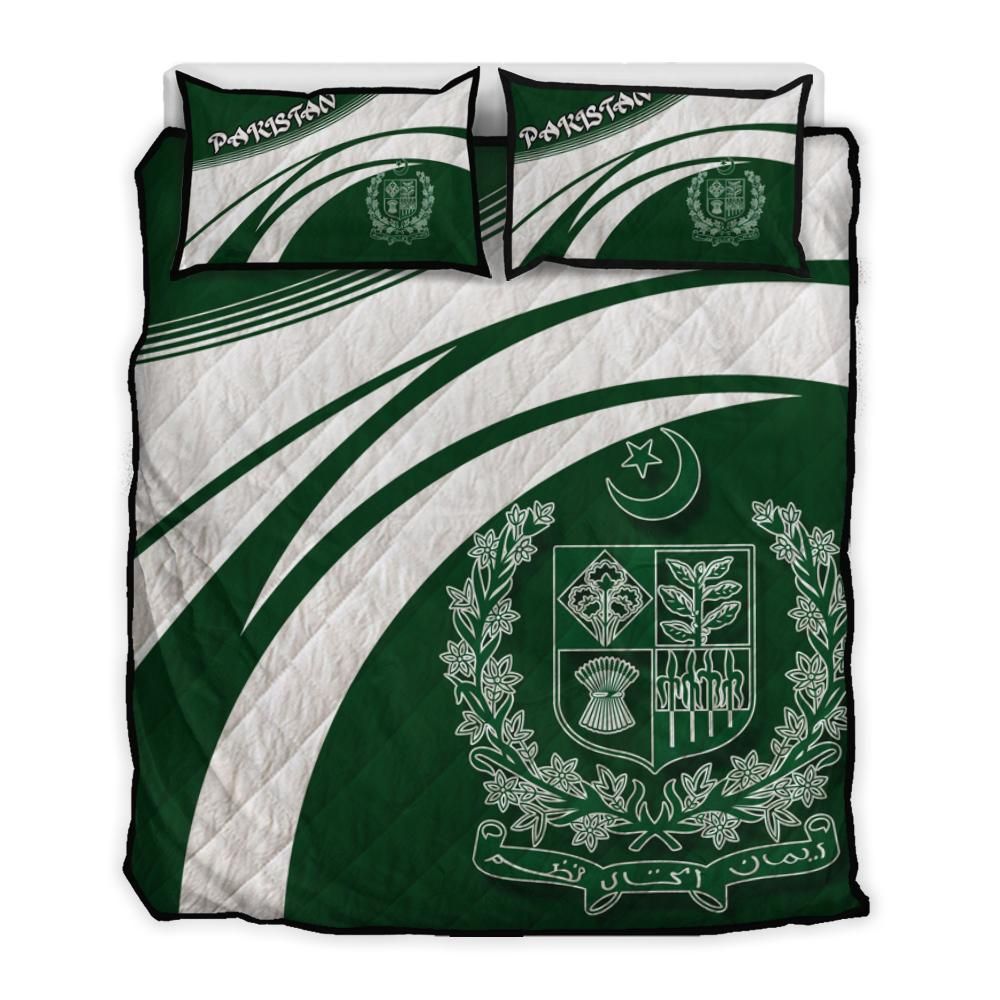 Pakistan Coat Of Arms Quilt Bed Set Cricket RLT13 - Wonder Print Shop