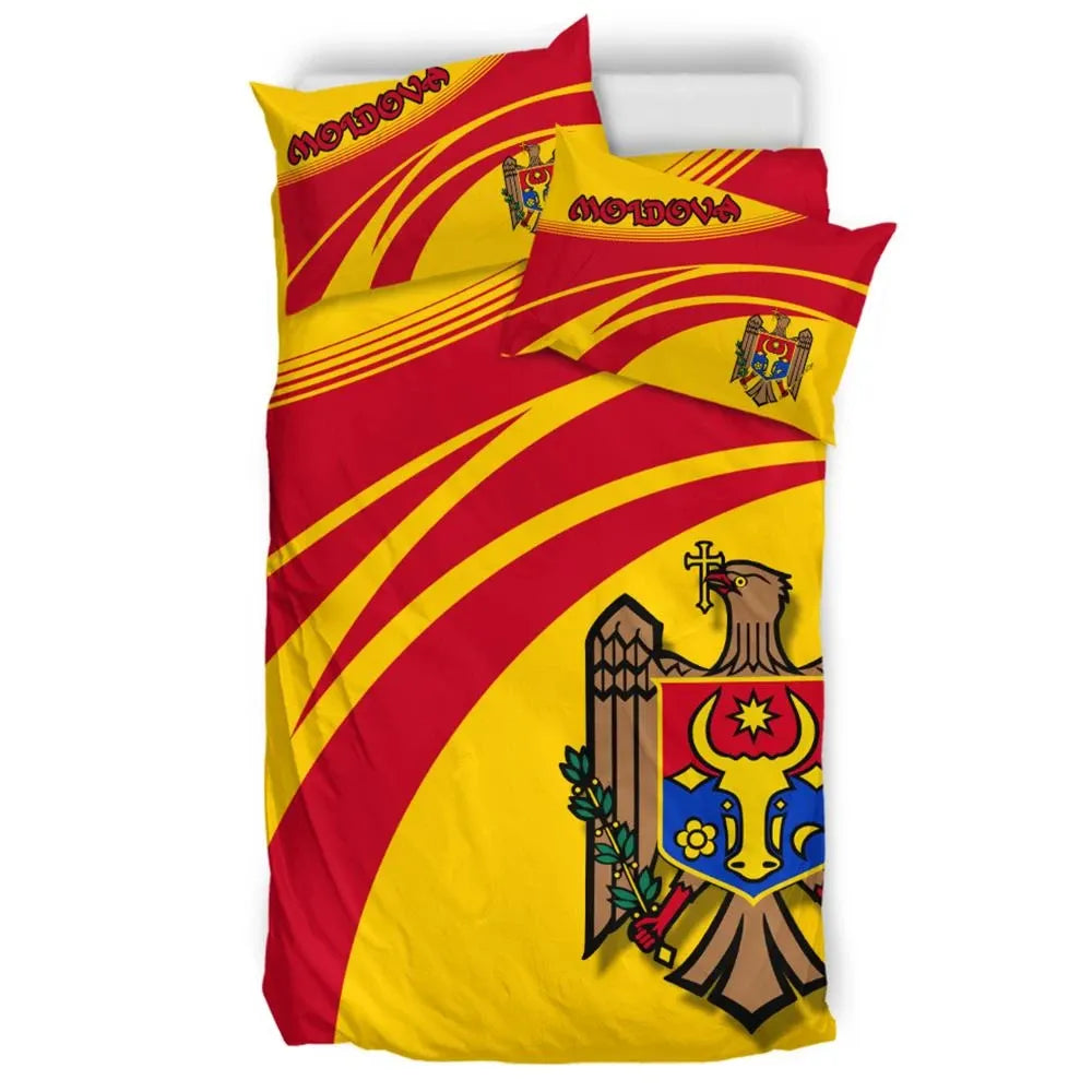 Moldova Coat Of Arms Bedding Set CricketW RLT13 - Wonder Print Shop