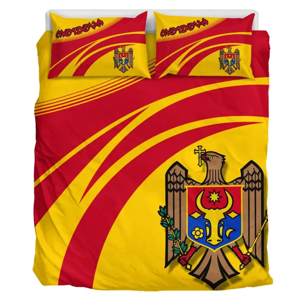Moldova Coat Of Arms Bedding Set CricketW RLT13 - Wonder Print Shop