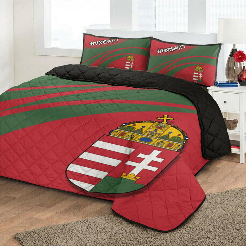 Hungary Coat Of Arms Quilt Bed Set Cricket RLT8 - Wonder Print Shop