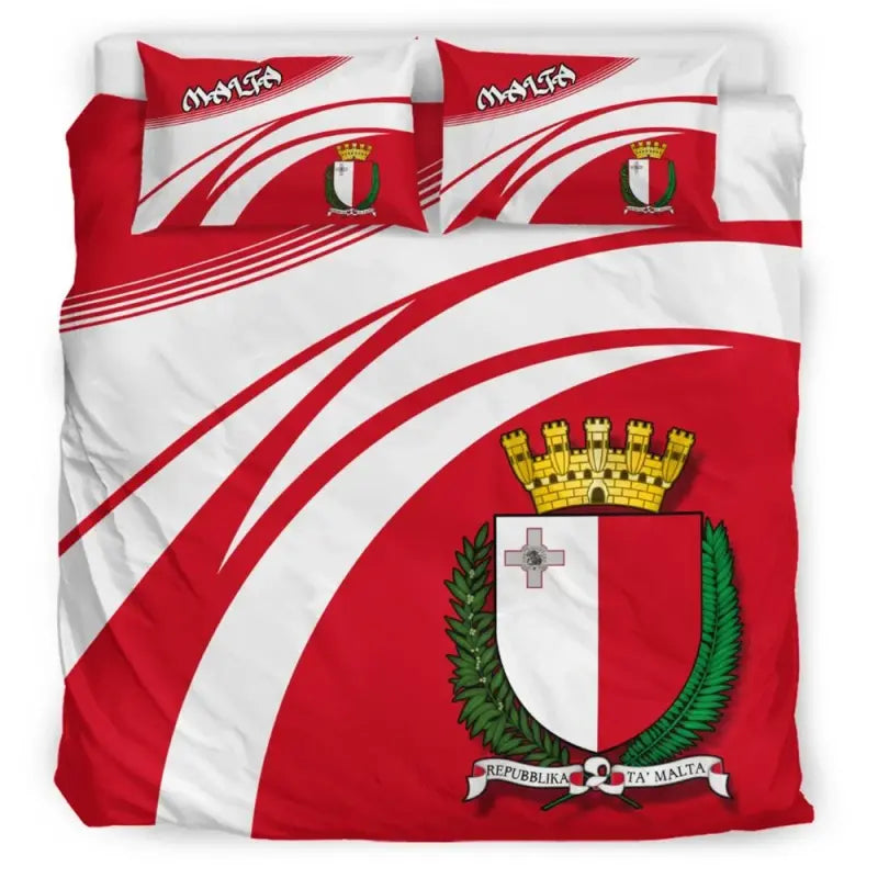 Malta Coat Of Arms Bedding Set Cricket RLT12 - Wonder Print Shop
