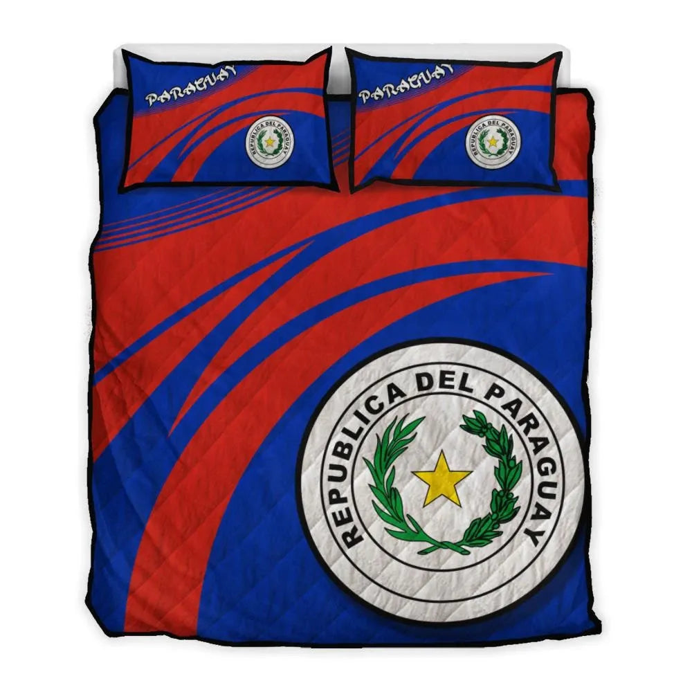 Paraguay Coat Of Arms Quilt Bed Set Cricket RLT7 - Wonder Print Shop