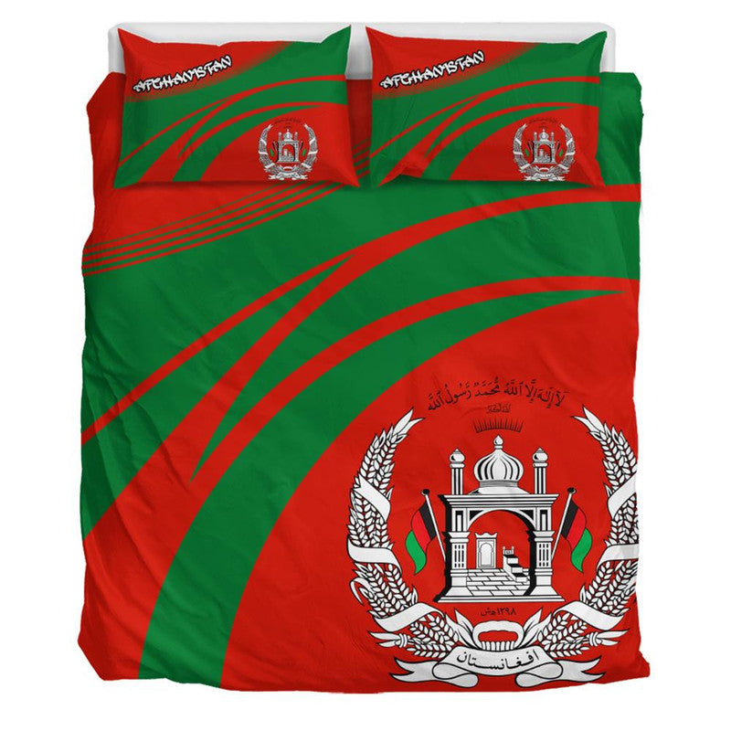 Afghanistan Coat Of Arms Bedding Set Cricket RLT8 - Wonder Print Shop