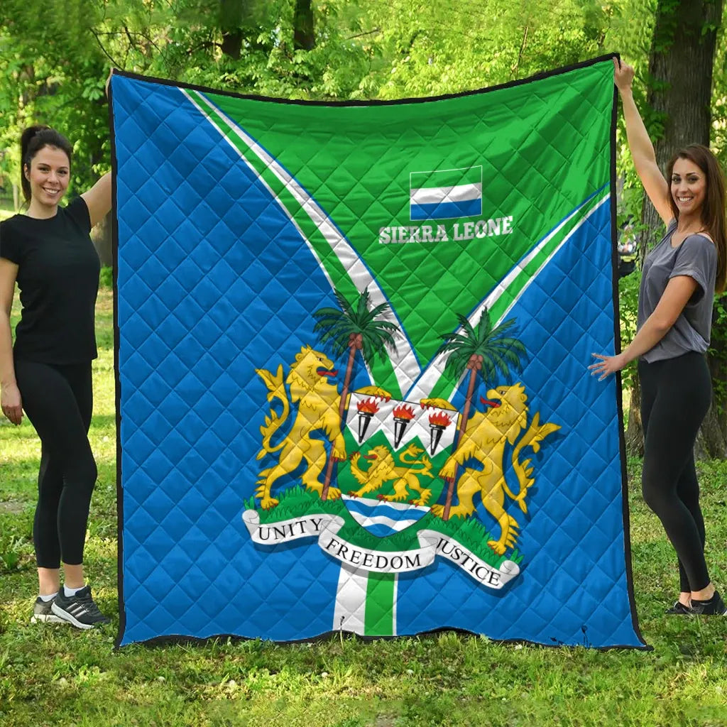 Sierra Leone Premium Quilt Sierra Leone Pride RLT7 - Wonder Print Shop
