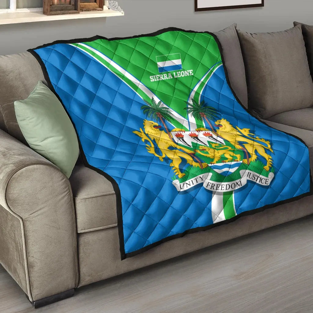 Sierra Leone Premium Quilt Sierra Leone Pride RLT7 - Wonder Print Shop