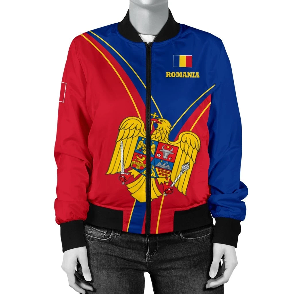 Romania Women's Bomber Jacket Romanian Pride RLT13 - Wonder Print Shop