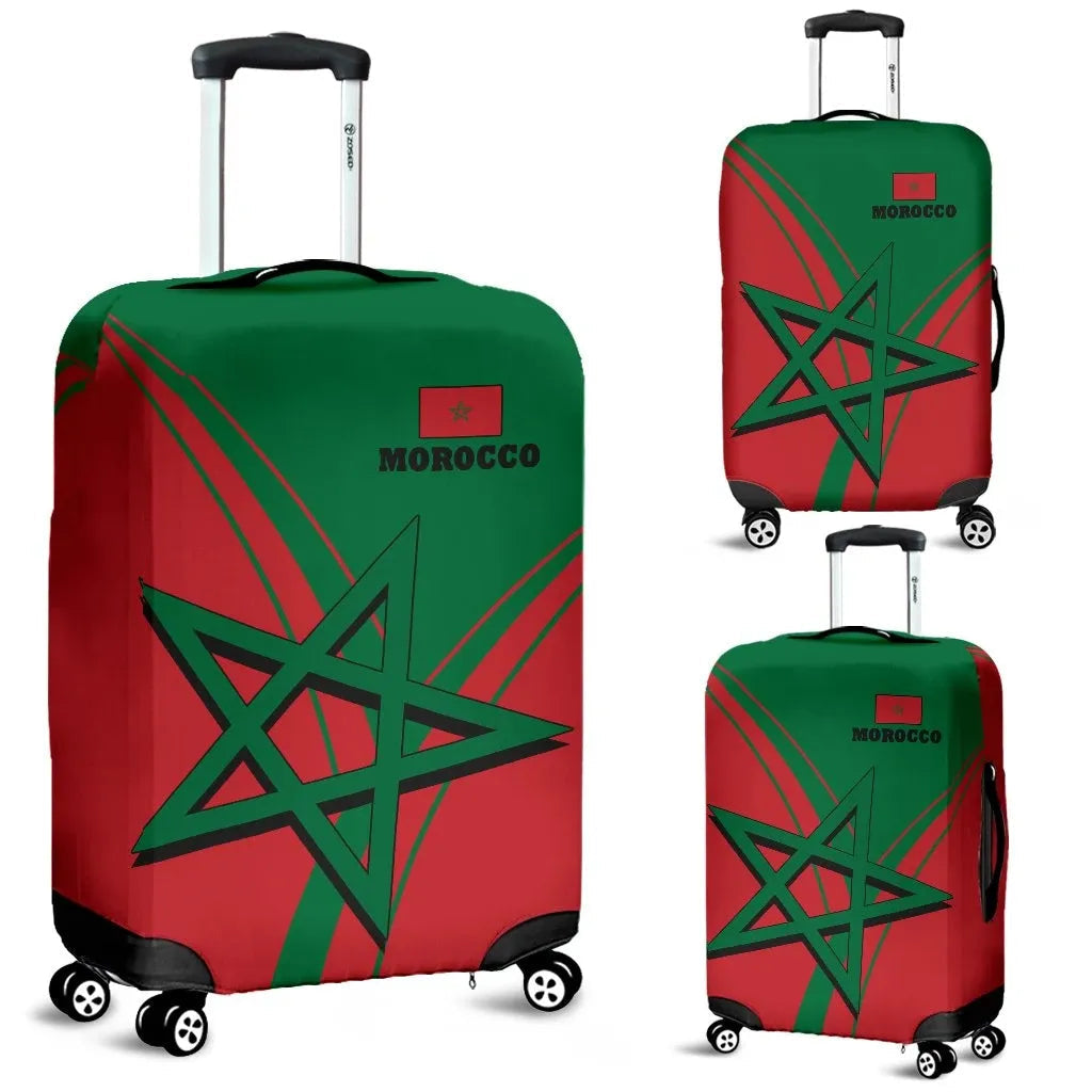 Morocco Luggage Cover Moroccan Pride RLT7 - Wonder Print Shop