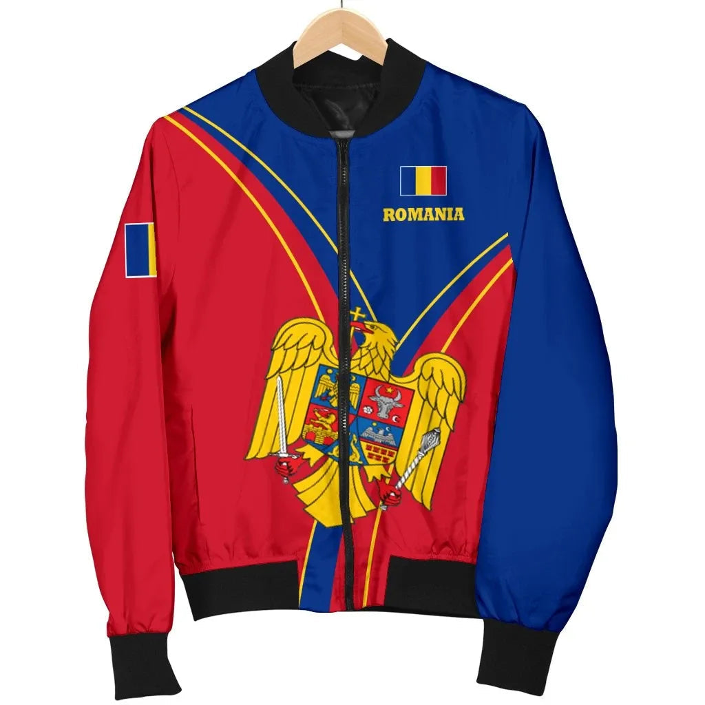 Romania Men's Bomber Jacket Romanian Pride RLT13 - Wonder Print Shop