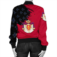 Norway Coat Of Arms Women's Bomber Jacket Flag Style RLT7 - Wonder Print Shop
