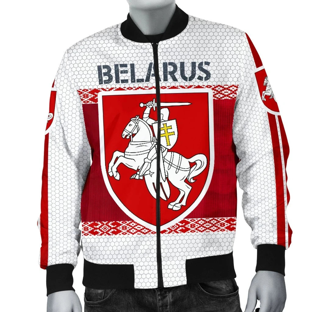 Belarus Coat of Arms Men's Bomber Jacket Special RLT6 - Wonder Print Shop