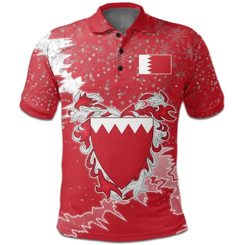 Bahrain Polo Shirt Christmas Coat Of Arms X Style RLT8 - Wonder Print Shop