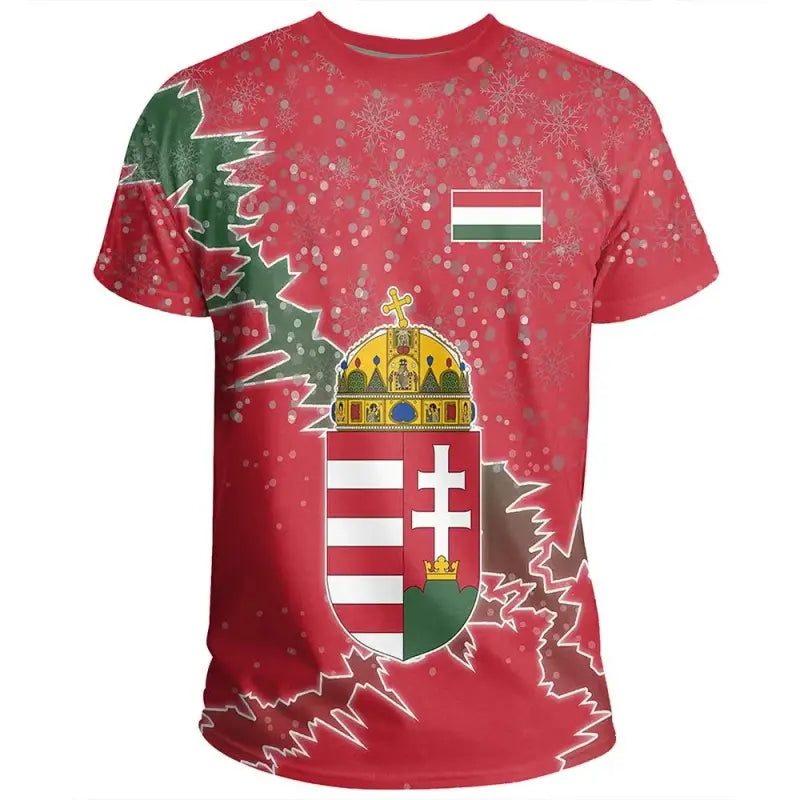 Hungary Christmas Coat Of Arms T Shirt X Style RLT8 - Wonder Print Shop